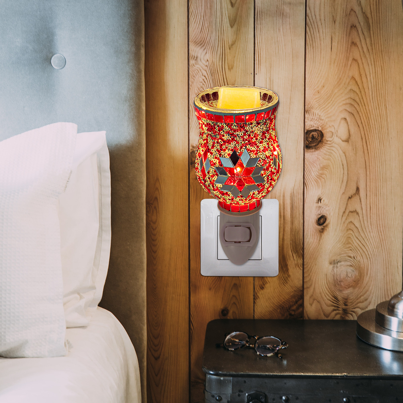 Home Fragrance Oil Burner - 1Pcs Plug-in Fragrance Lamp Aroma Decorative