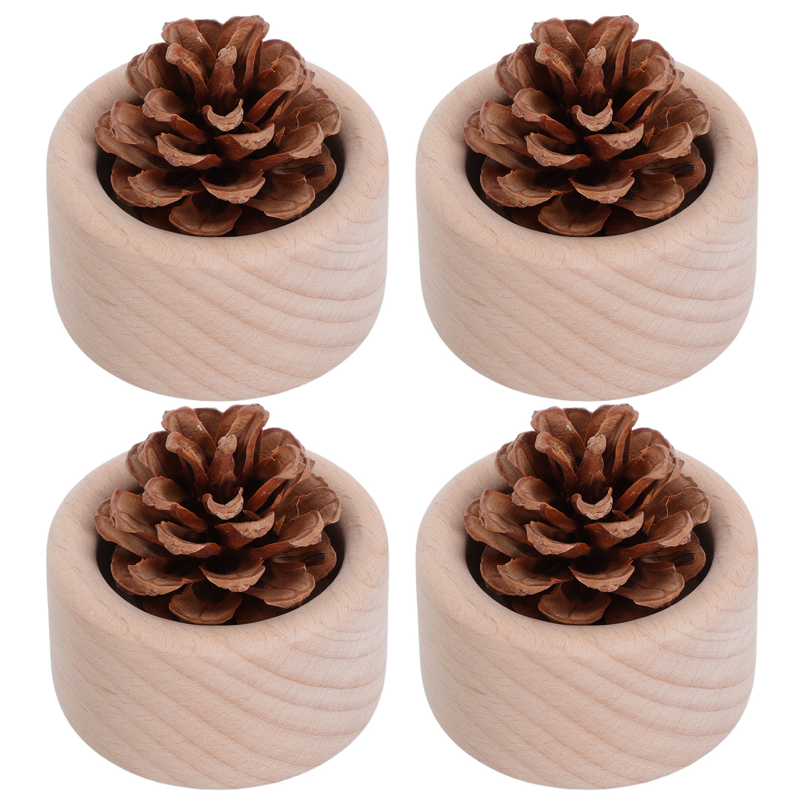 Home Fragrance Oils For Diffusers - 4Pcs Wood Grain Mini Essential Oil