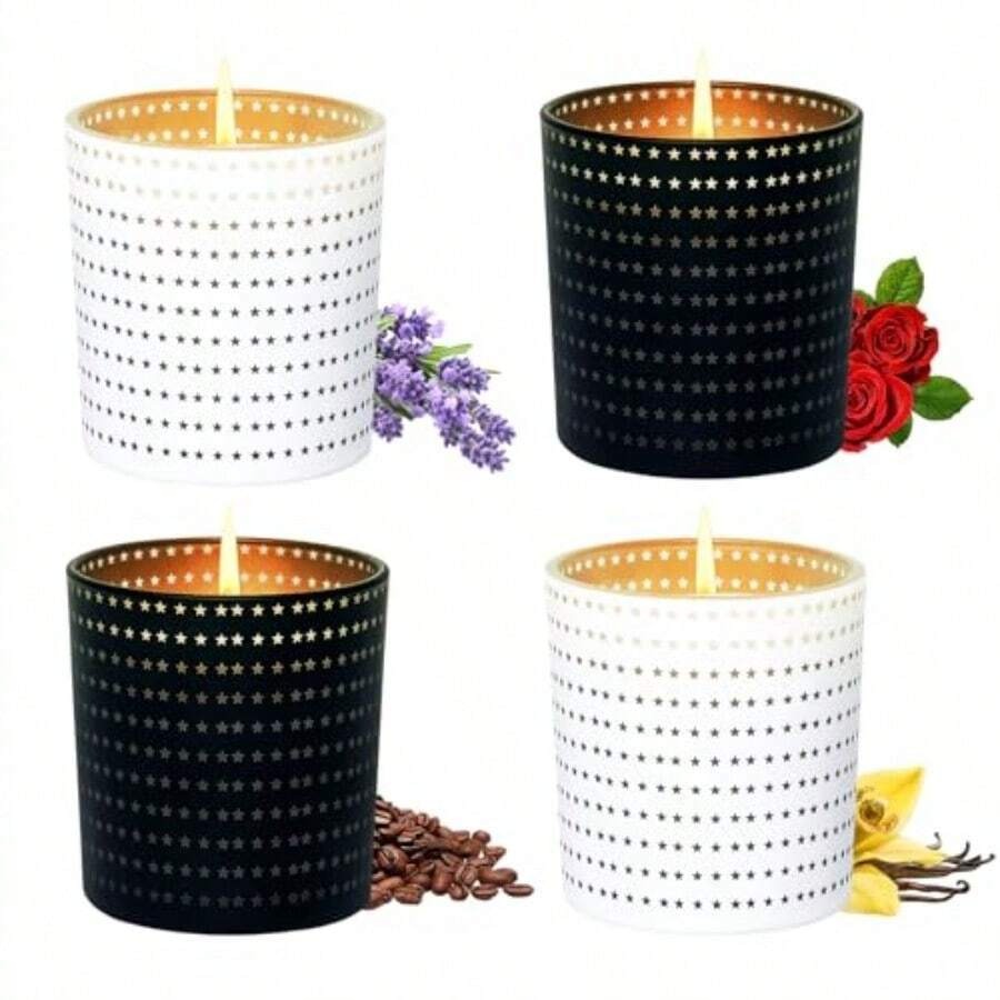 Home Fragrance Vanilla Scented Candle - Scented Candles For Home 4 Pack