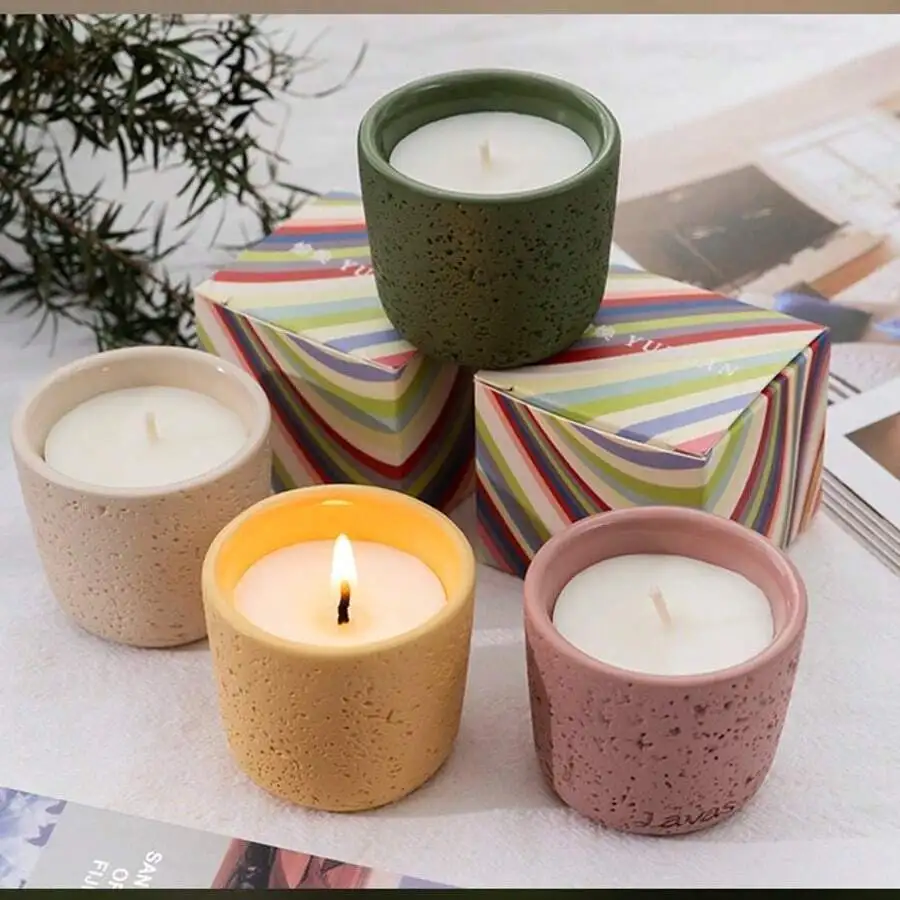 Home Fragrance Usa - Scented Candle In Concrete Cup -