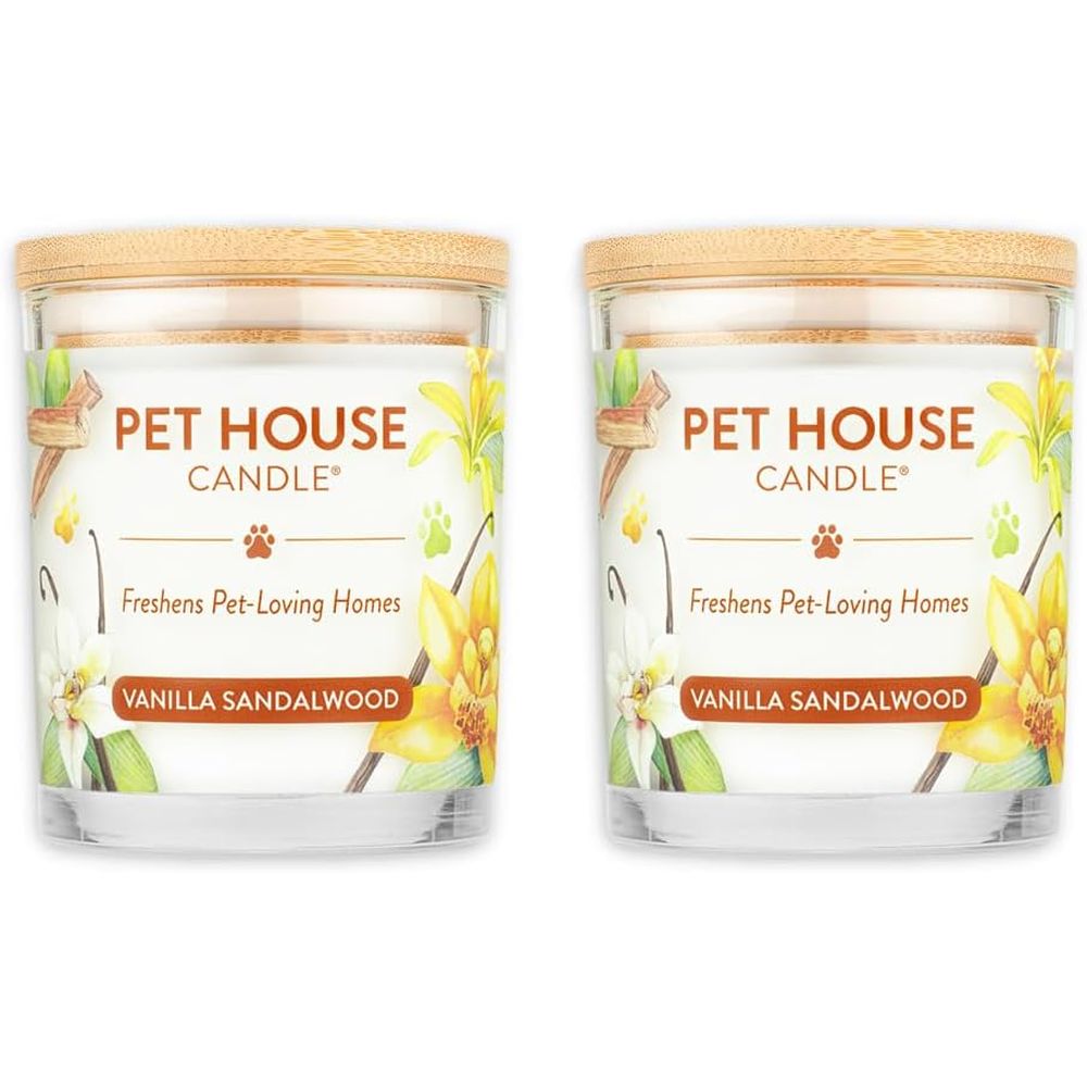Home Fragrance Vanilla Scented Candle - 2-Pack Soy Wax Candles - Clean
