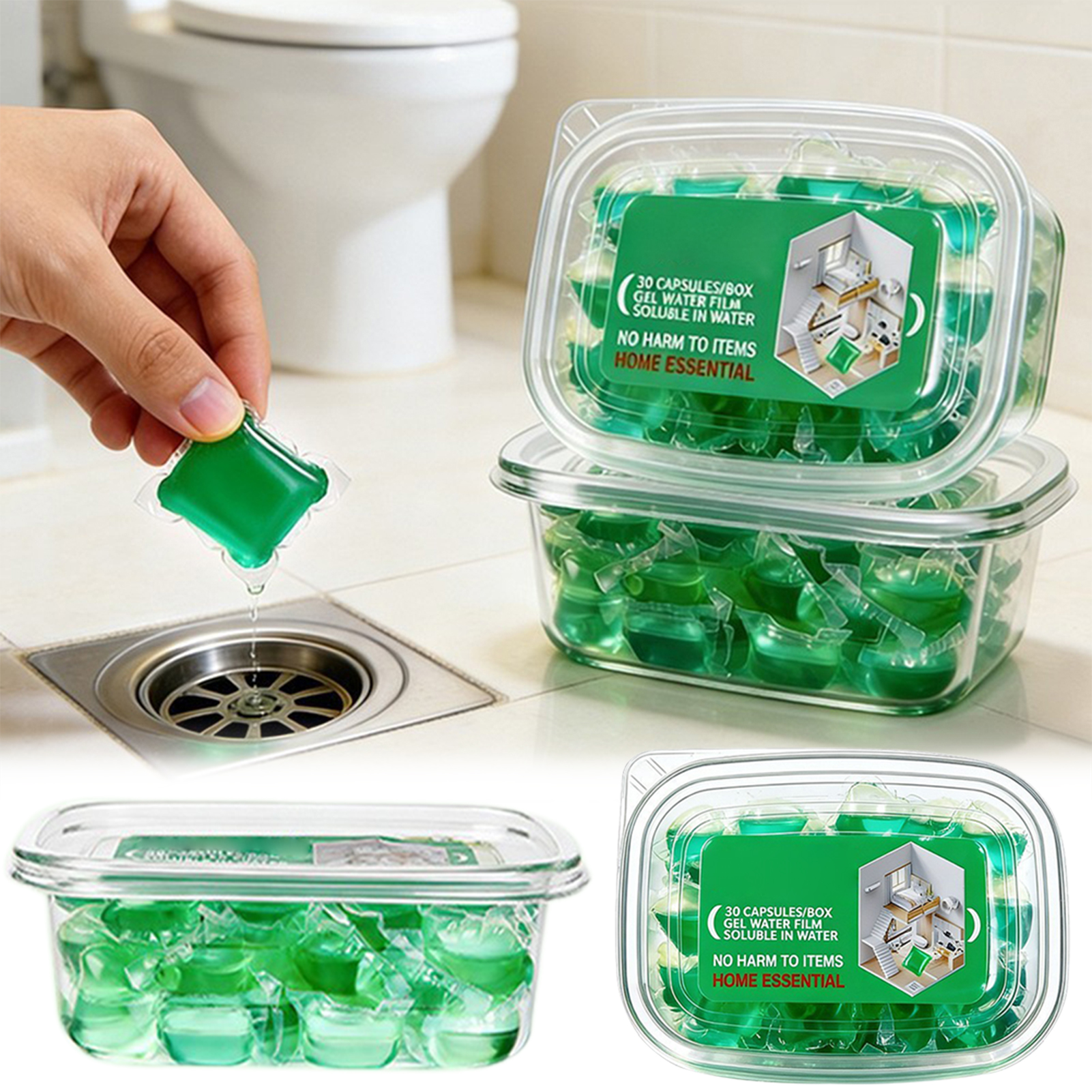 Gel Air Freshener - Odor Removal Sewer Cleaner Scented Gel