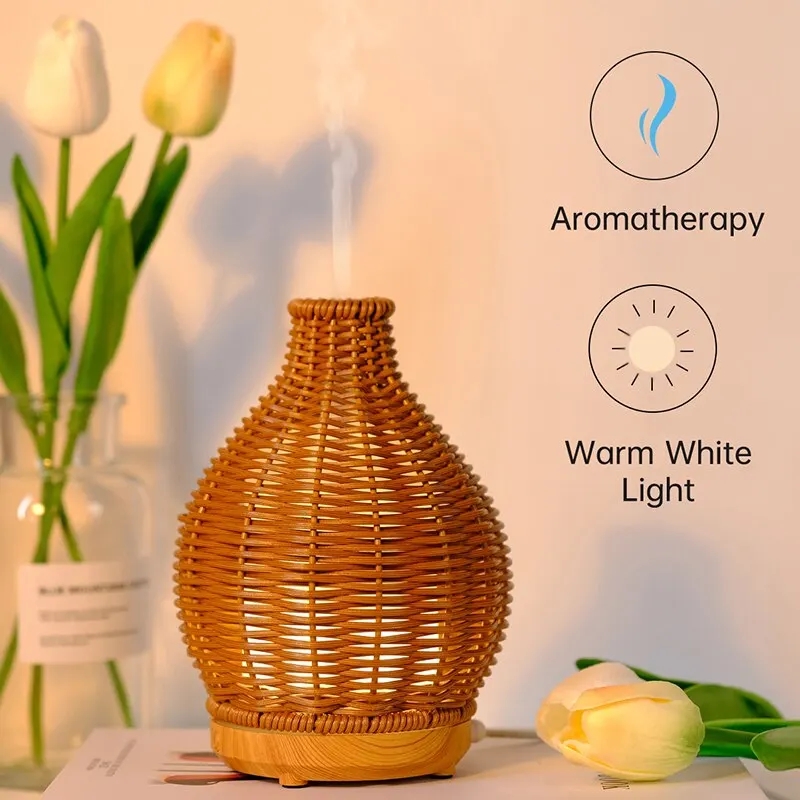 Home Fragrance Mist - Wood Weave Mini Vase Air Humidifier