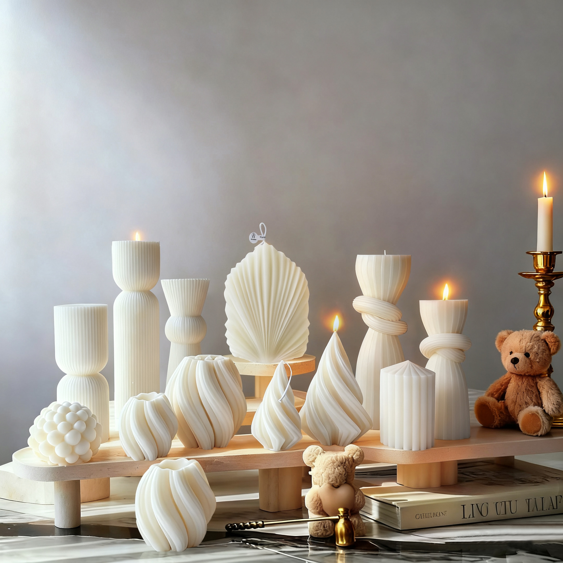 Home Fragrance Usa - Nordic Minimalist White Scented Candle Atmosphere