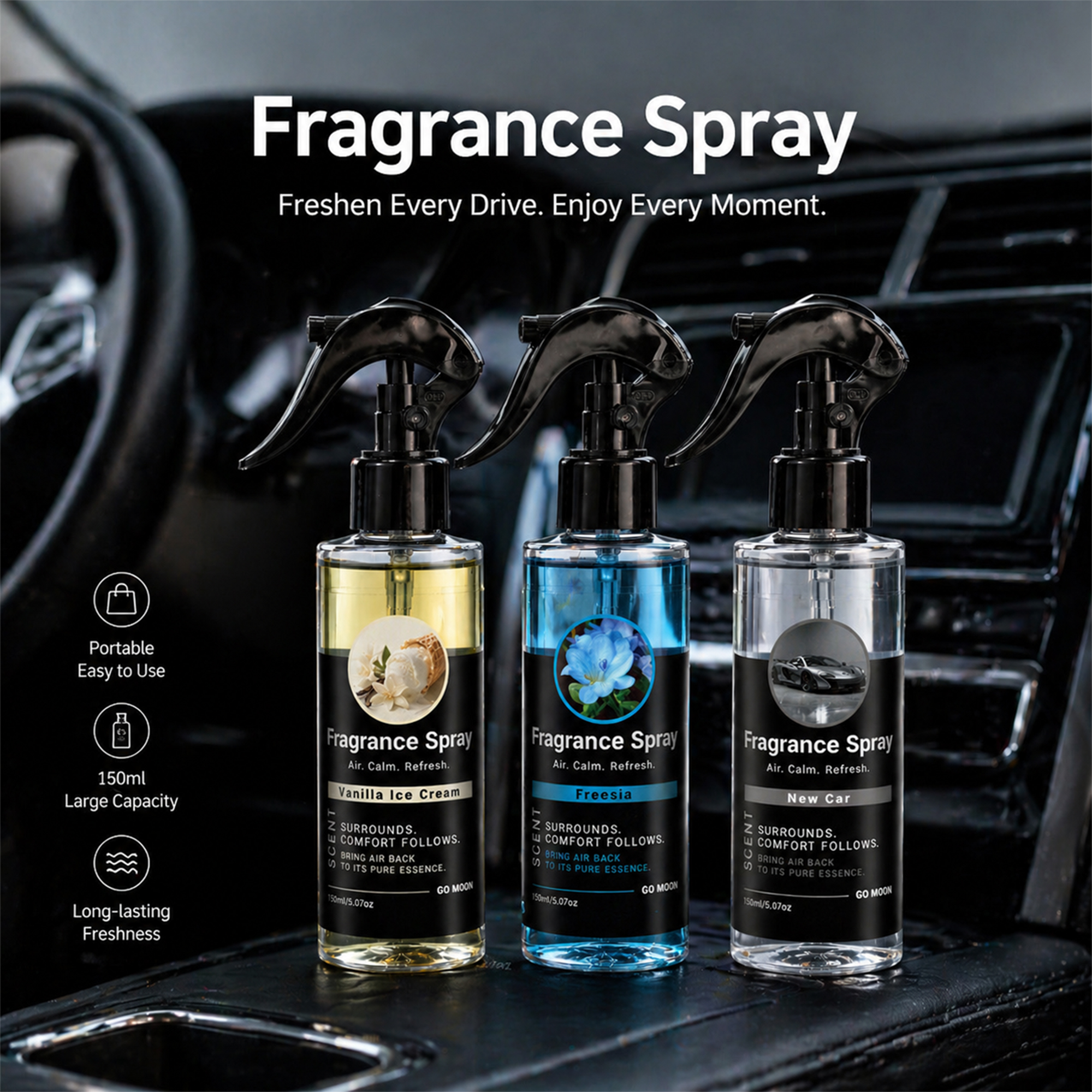Home Fragrance Wholesale - flower fruit scent car fragrance spray,