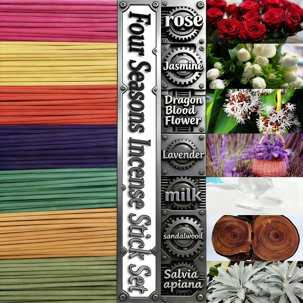 Home Fragrance Vanilla Scented Candle - Exquisite Bamboo Stick Incense Set for