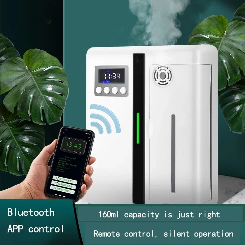 Home Fragrance Oils For Diffusers - 160ml Waterless Scent Diffuser Bluetooth Wall-Mounted