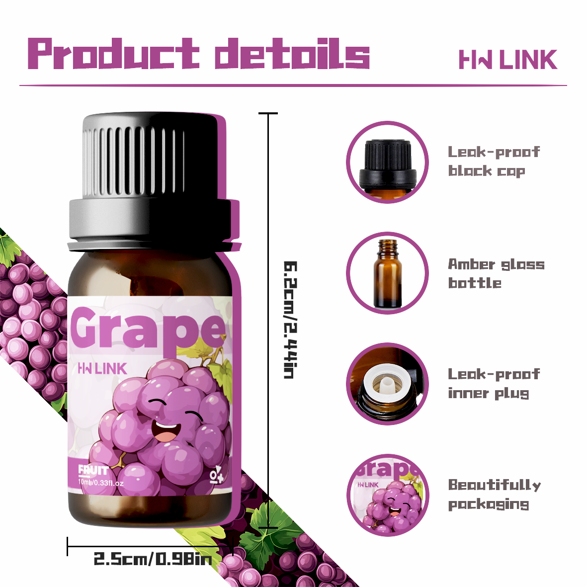 Grape Essential Oil 10ml Perfu - Home Fragrance Oils For Diffusers recensione e prezzo