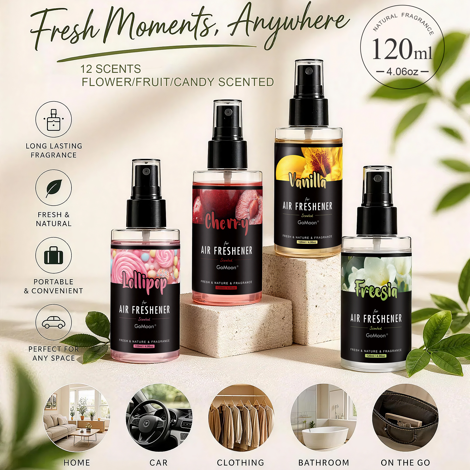 flower/fruit/candy scent car f - Home Fragrance Mist recensione e prezzo