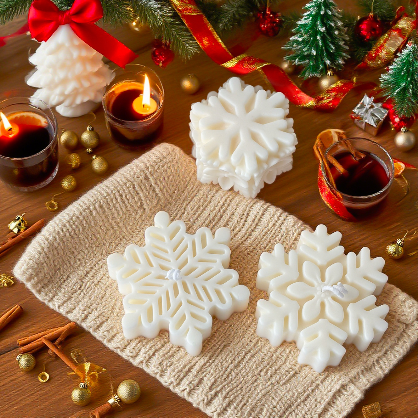 1Pc Christmas Snowflake Scente - Home Fragrance Vanilla Scented Candle recensione e prezzo