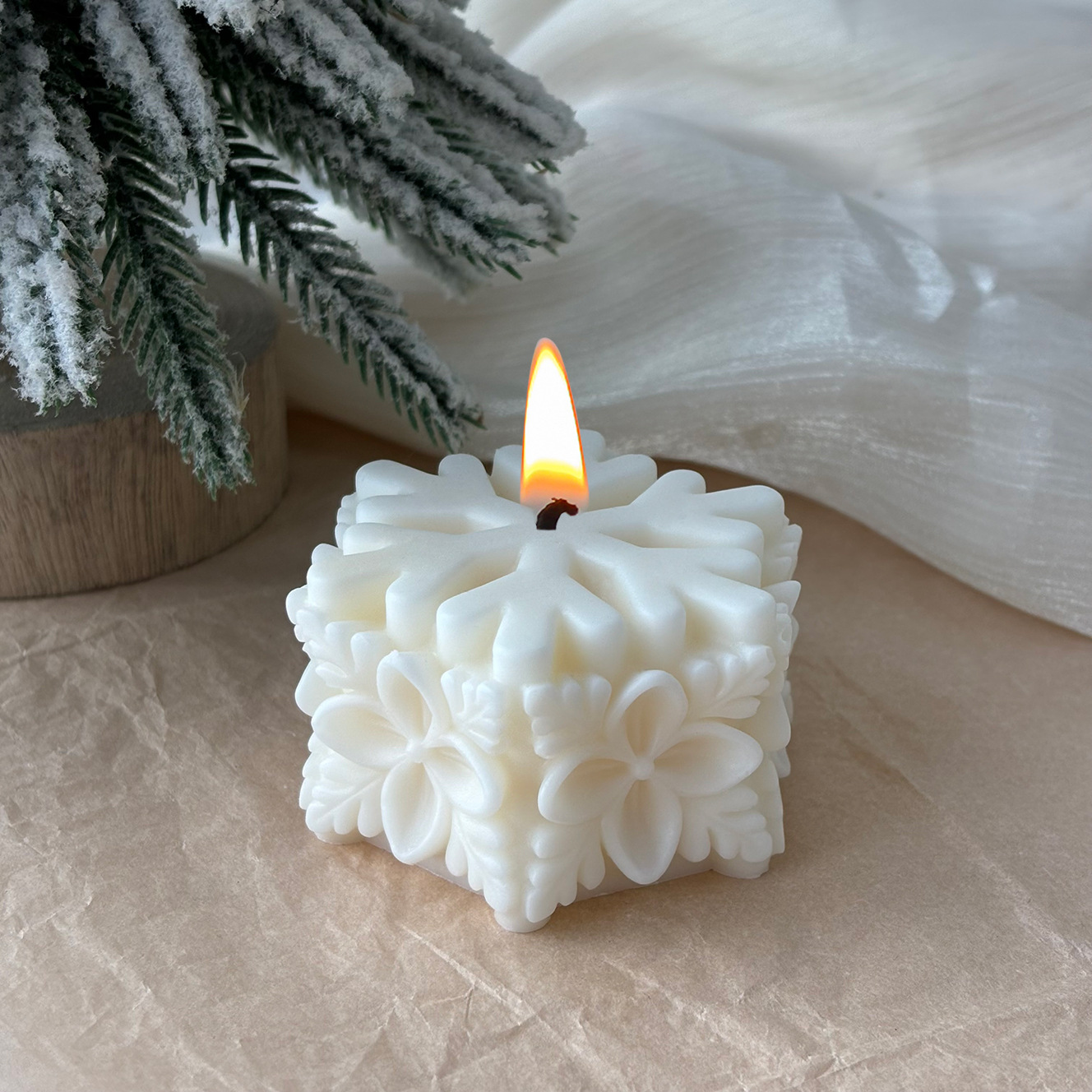 1Pc Christmas Snowflake Scente - Home Fragrance Vanilla Scented Candle recensione e prezzo