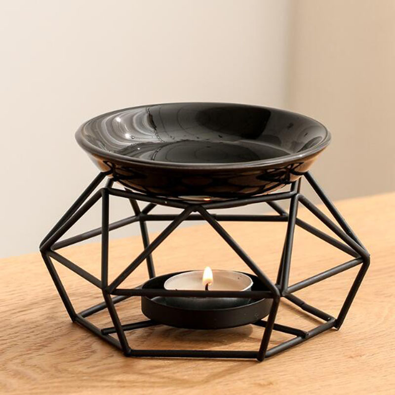 Ceramic Bowl Iron Rack Black C - Home Fragrance Oil Burner recensione e prezzo