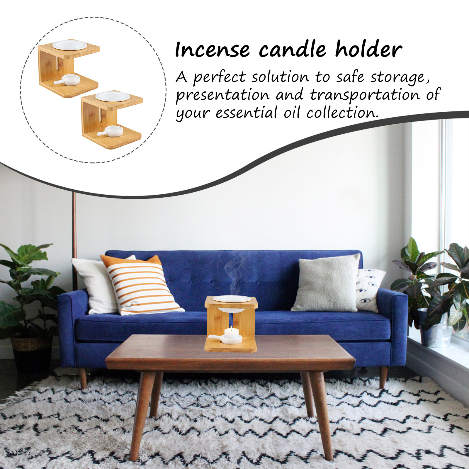 2Sets Bamboo Incense Burner Ec - Home Fragrance Oil Burner recensione e prezzo