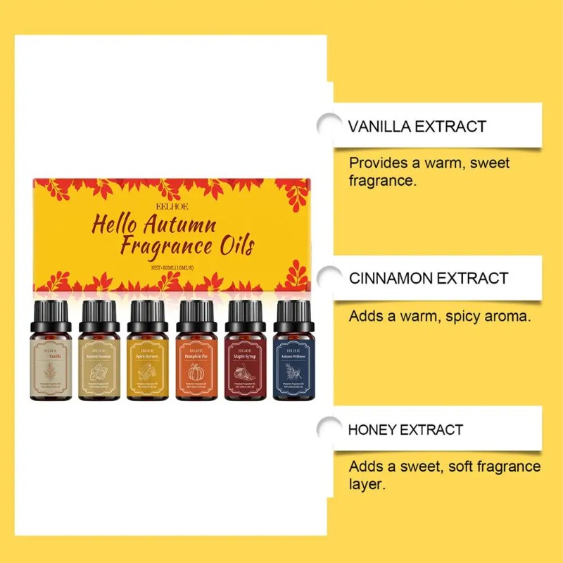 6x10ml Autumn Diffuser Fragran - Home Fragrance Vanilla Scented Candle recensione e prezzo